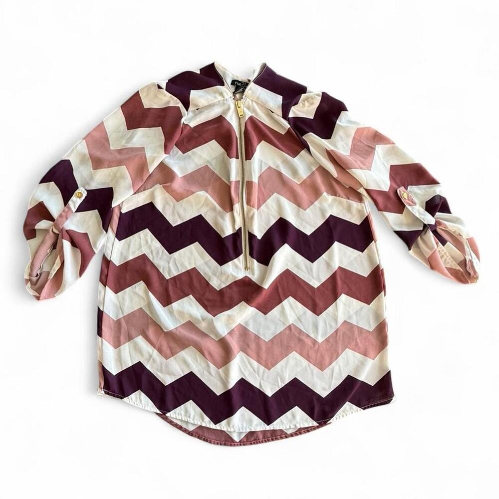 Rue21 pink white chevron